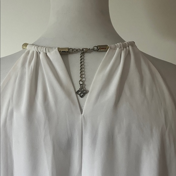 BCBGMaxAzria Ivory Gold Charm  Blouse - Picture 9 of 10